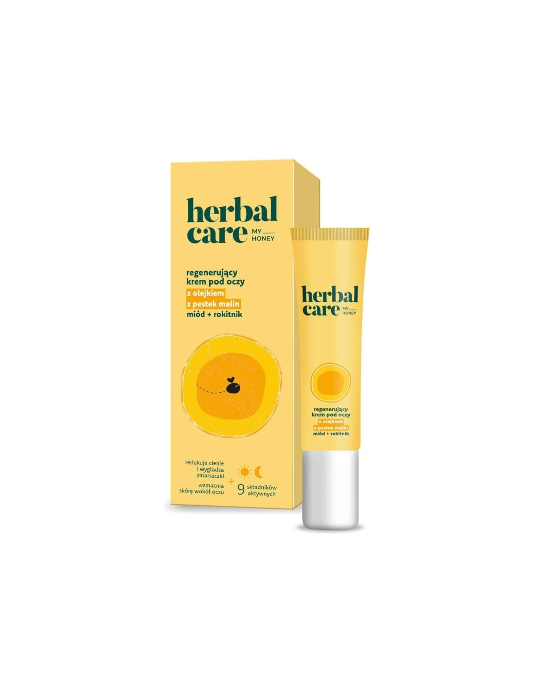HERBAL CARE MY HONEY Atkuriamasis paakių, vokų kremas su aviečių sėklų aliejumi, 30 ml