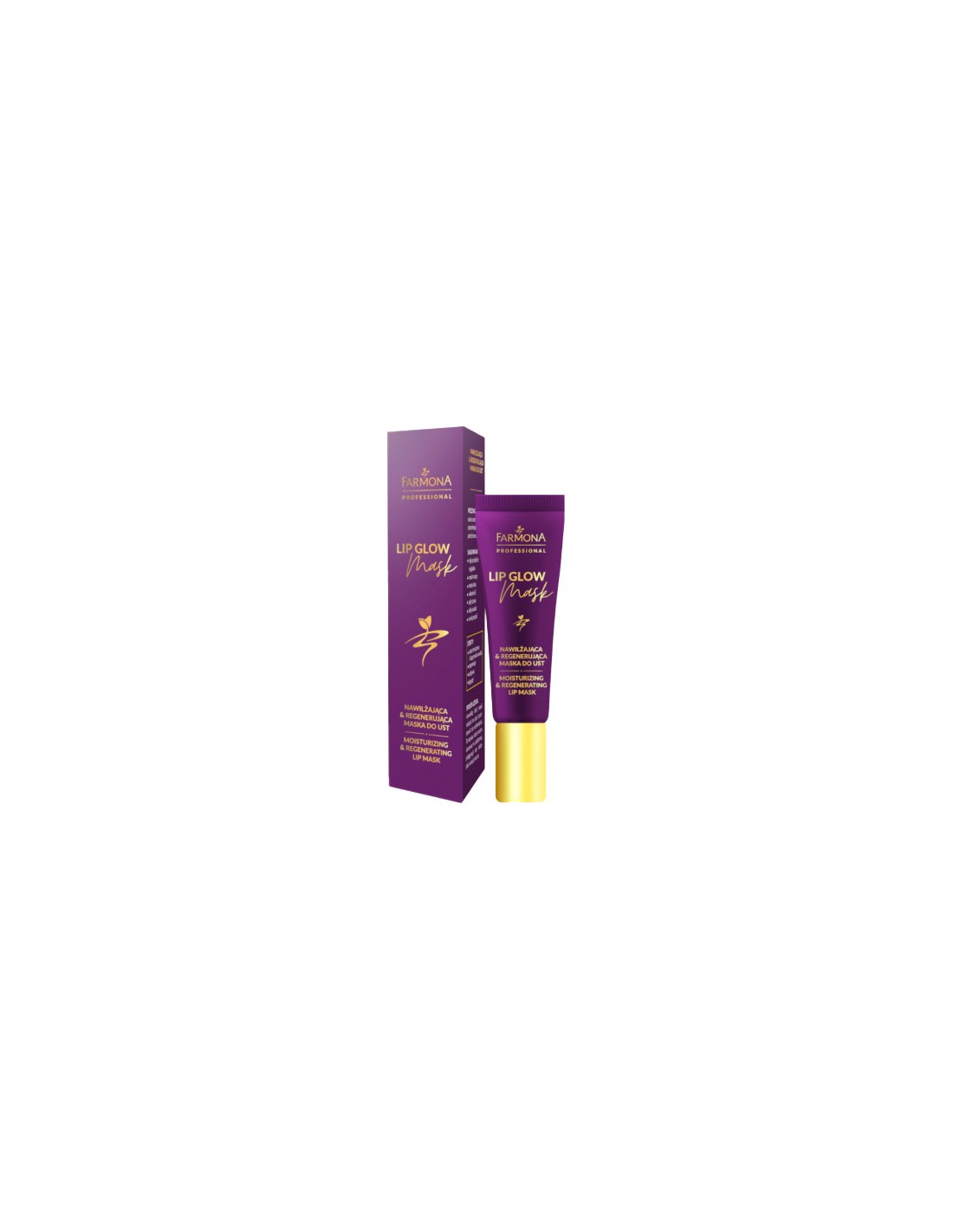 LIP GLOW MASK Drėkinamoji ir regeneruojanti lūpų kaukė, 12 ml