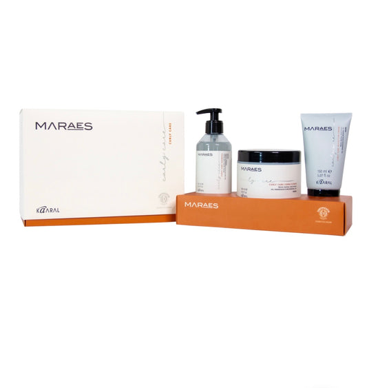 MARAES CURLY CARE RINKINYS: Šampūnas, kondicionierius ir kremas garbanotiems ir banguotiems plaukams (100% VEGAN, tausojantis)