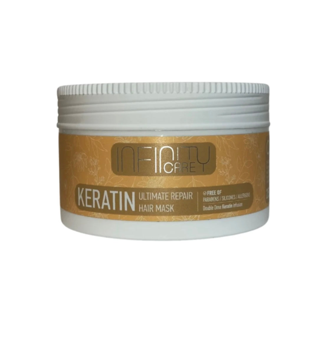 Keratin Ultimate Repair Hair Mask - Atstatanti plaukus kaukė su keratino technologija, QURE PROFESSIONAL, 250 ml