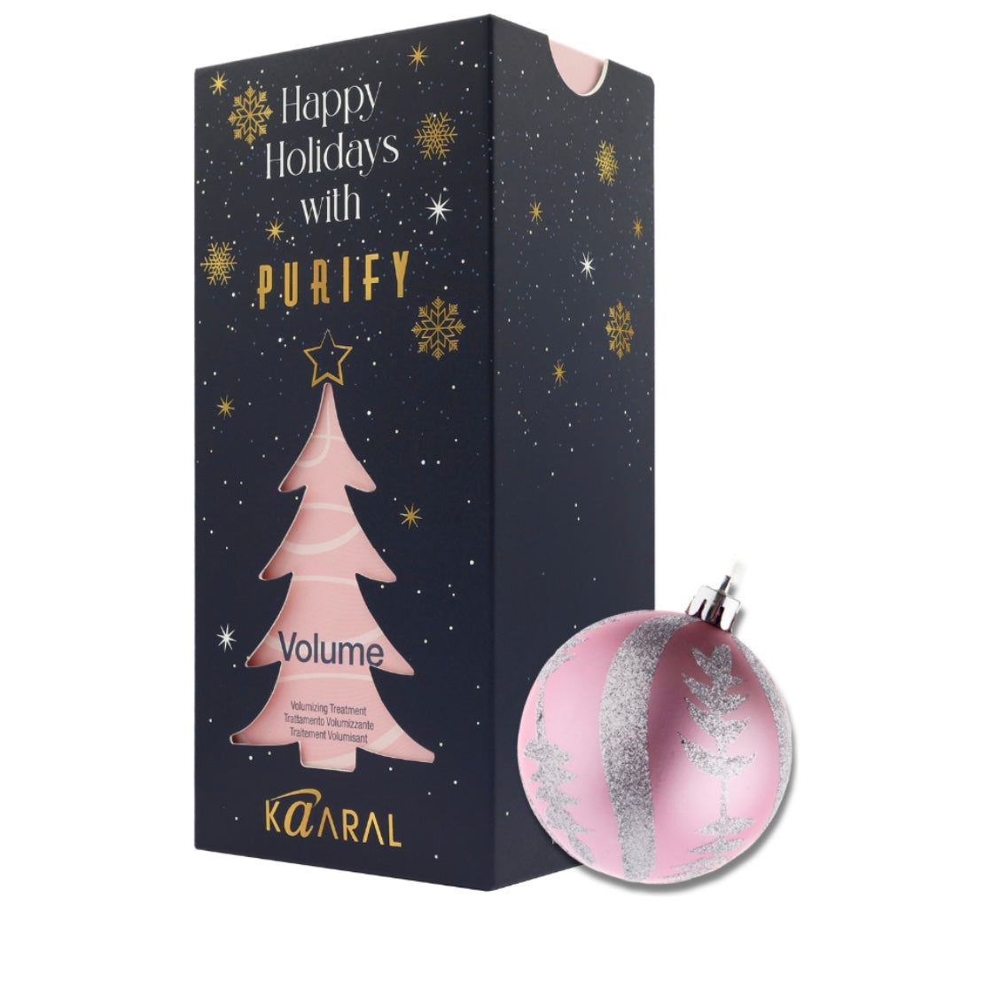 HAPPY HOLIDAYS rinkinys PURIFY VOLUME šventinėje dėžutėje