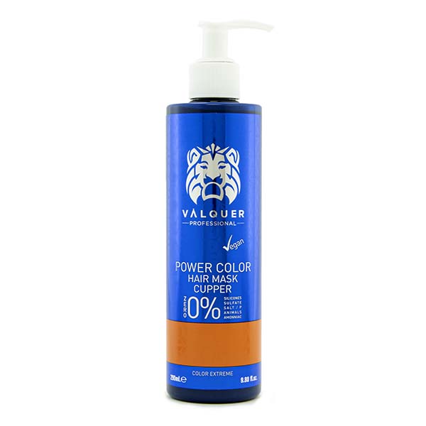 “VALQUER” tonuojanti varinės spalvos plaukų kaukė “Cupper Color” Profesionaliam naudojimui 290ml.