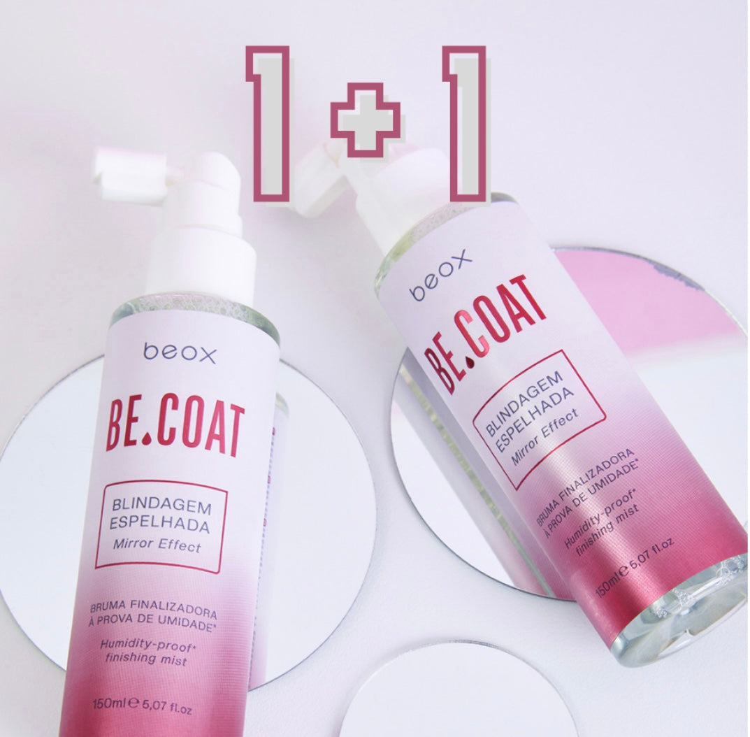 1 + 1 BE.COAT (150 ml) Veidrodinį blizgesį plaukams suteikianti dulksna su apsaugos nuo drėgmės efektu (BEOX, Brazilija)
