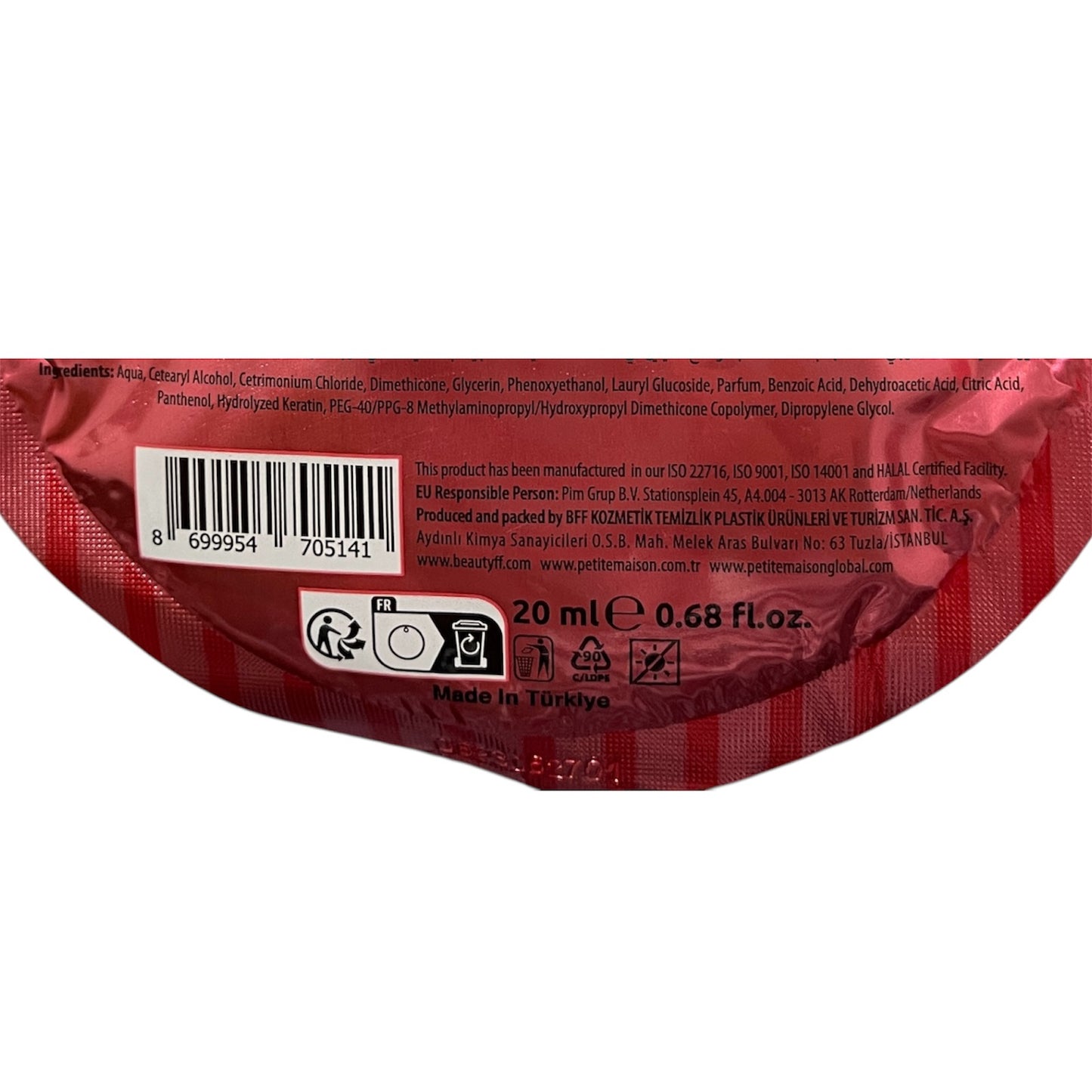 PETITE MAISON plaukų kaukė lūžinėjantiems plaukams HAIR MASK KERATIN BOOSTER, 20 ml