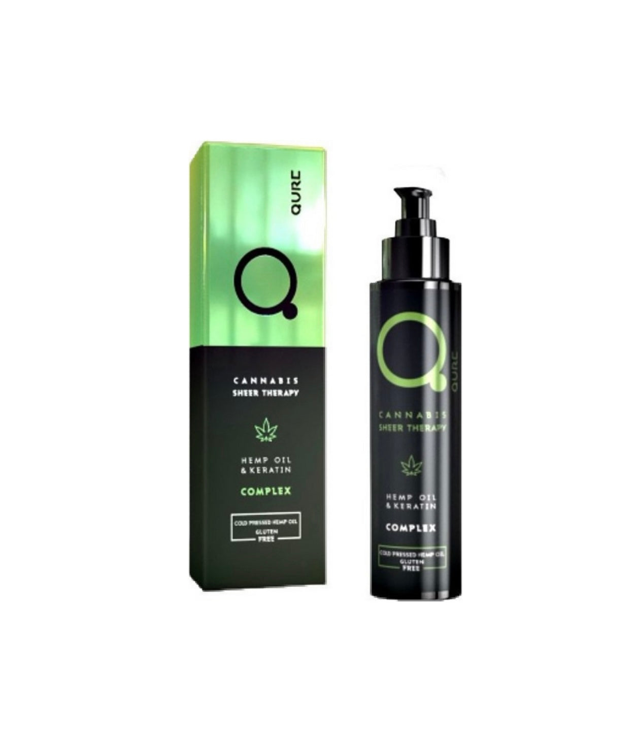 CANNABIS SHEER THERAPY Šalto spaudimo kanapių aliejaus ir keratino terapija (serumas) plaukams, be gliuteno, 100 ml