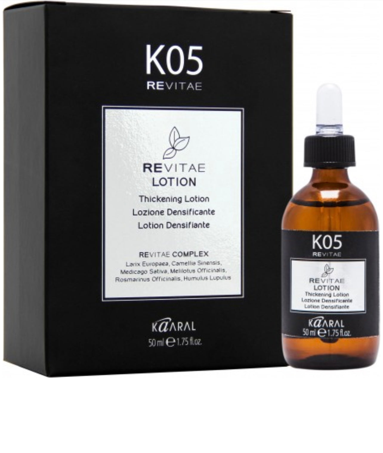 K05 REVITAE LOTION plaukų augimą skatinantis, storinantis bei stiprinantis plaukus trichologinis losjonas (lašiukai), 50 ml