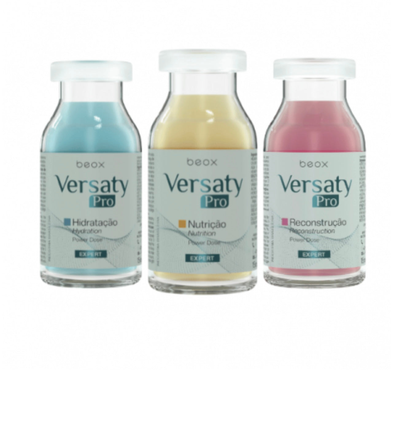 BEOX VERSATY PRO Koncentrato mono dozė ampulėje personalizuotiems plaukų atstatymo sprendimams (3 x 15 ml) Dovana🎁  plaukų šepetys