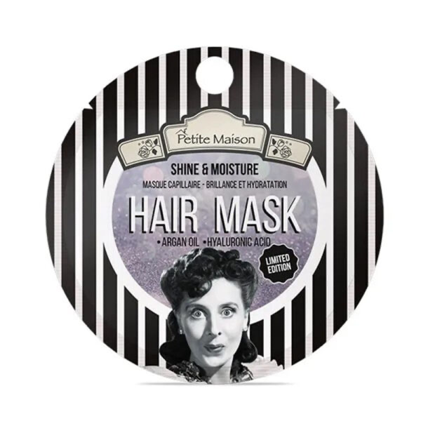 PETITE MAISON spindesio ir drėgmes suteikianti plaukų kaukė HAIR MASK SHINE&MOISTURE, 20 ml