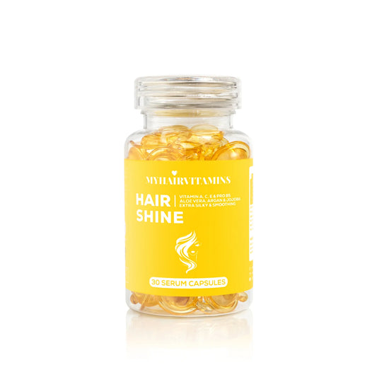 MYHAIRVITAMINS tepami vitaminai plaukų apimties didinimui ir spindesiui HAIR SHINE, 30x1ml 🎁 lakštinė plaukų kaukė