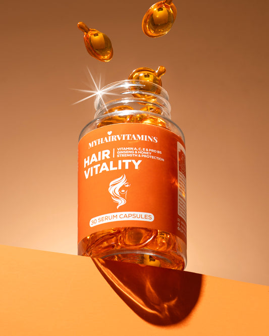 MYHAIRVITAMINS tepami vitaminai intensyviam plaukų maitinimui HAIR VITALITY, 30x1ml 🎁 lakštinė plaukų kaukė