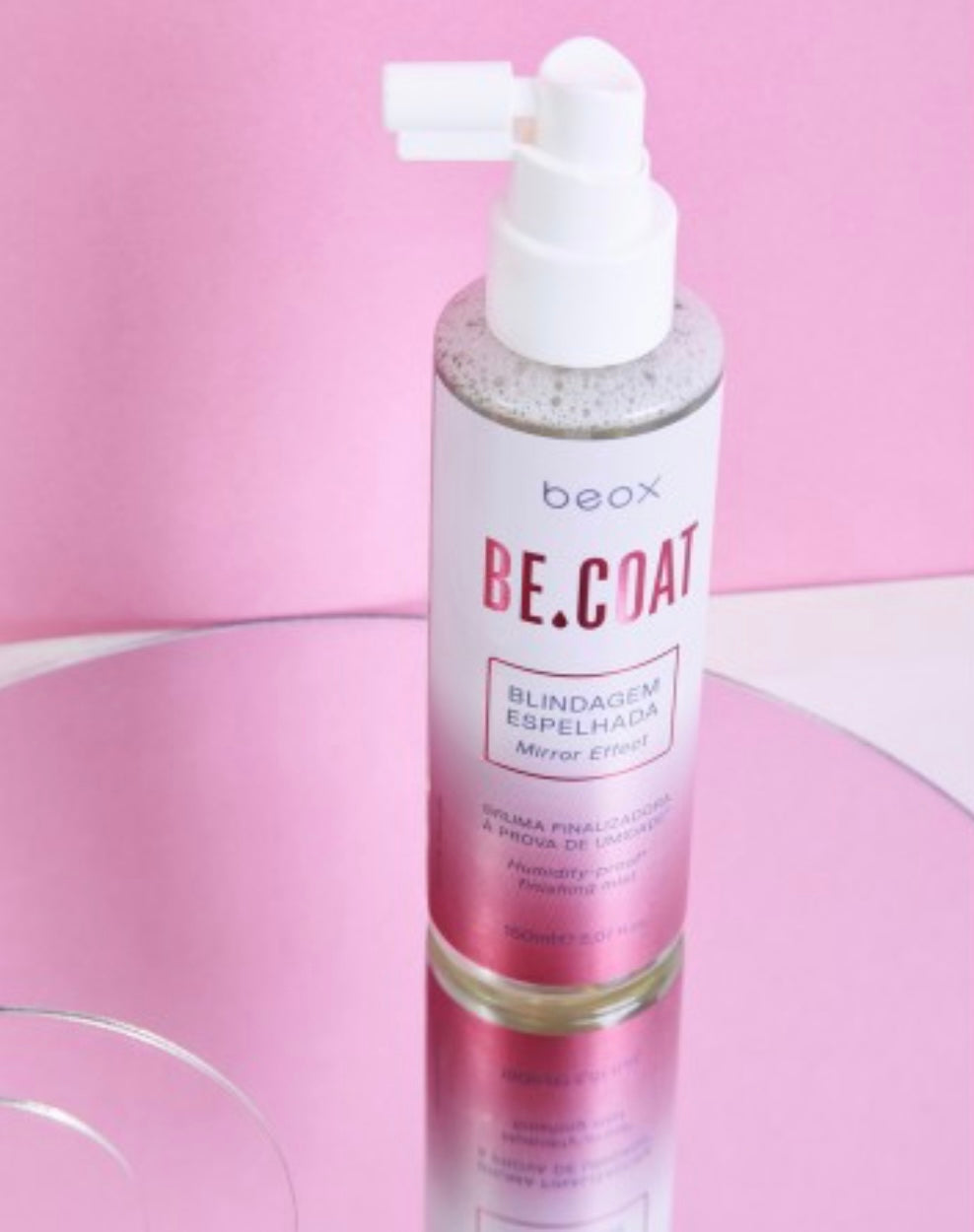 BE.COAT (150 ml) Veidrodinį blizgesį plaukams suteikianti dulksna su apsaugos nuo drėgmės efektu 🎁 šilkinė plaukų gumytė