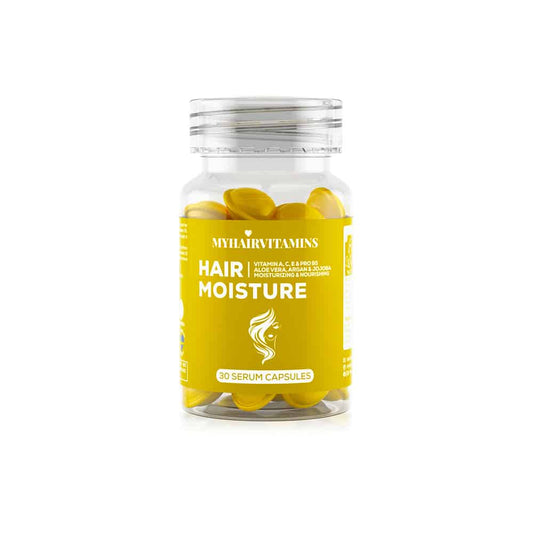 MYHAIRVITAMINS tepami vitaminai intensyviam plaukų drėgmės atstatymui HAIR MOISTURE, 30x1ml 🎁 lakštinė plaukų kaukė