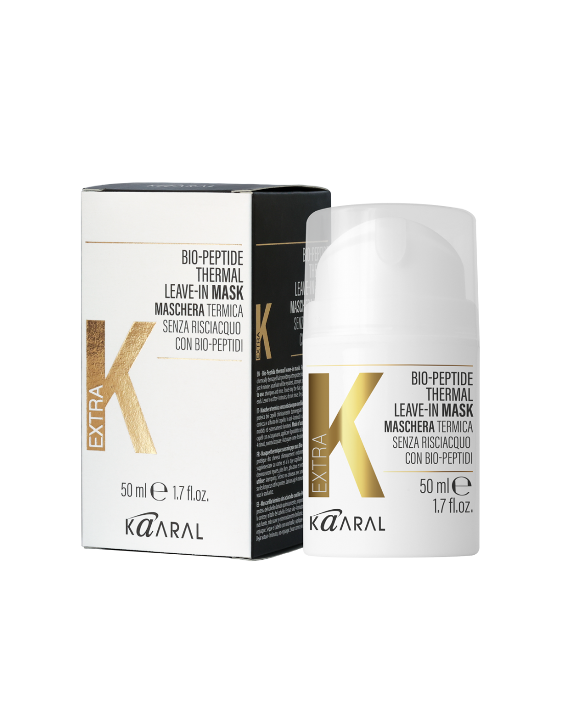 EXTRA K (50 ml) biopeptidų technologijos nenuplaunama kaukė, radikaliai atstatanti giliai pažeistus plaukus vos per 4 min. 50ml