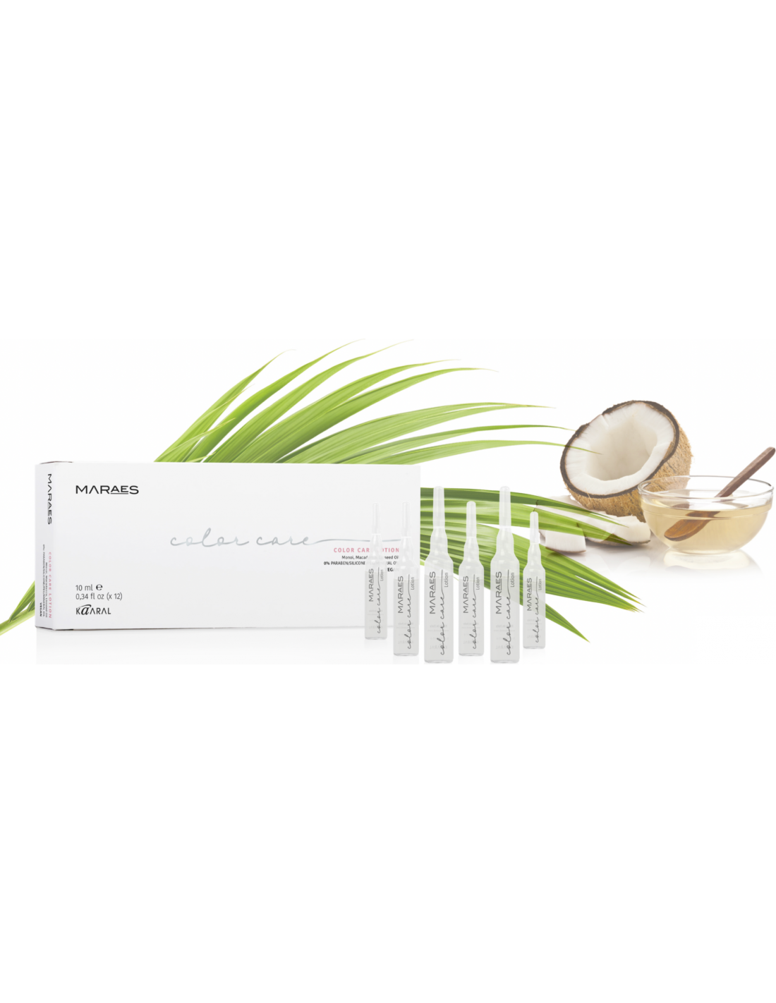 MARAES COLOR CARE Terapinis kompleksas/losjonas ampulėse plaukų spalvos apsaugai, tausojimui ir terapijai, 100% VEGAN (12x10 ml)