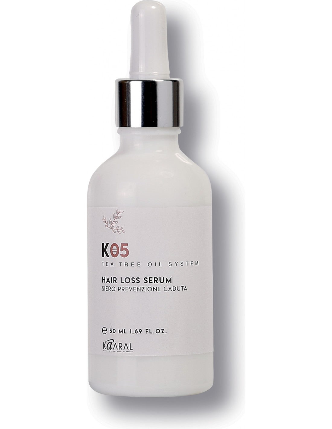 K05 trichologinis serumas/lašiukai nuo plaukų slinkimo (50 ml), stiklo buteliuke su pipete [be dėžutės]