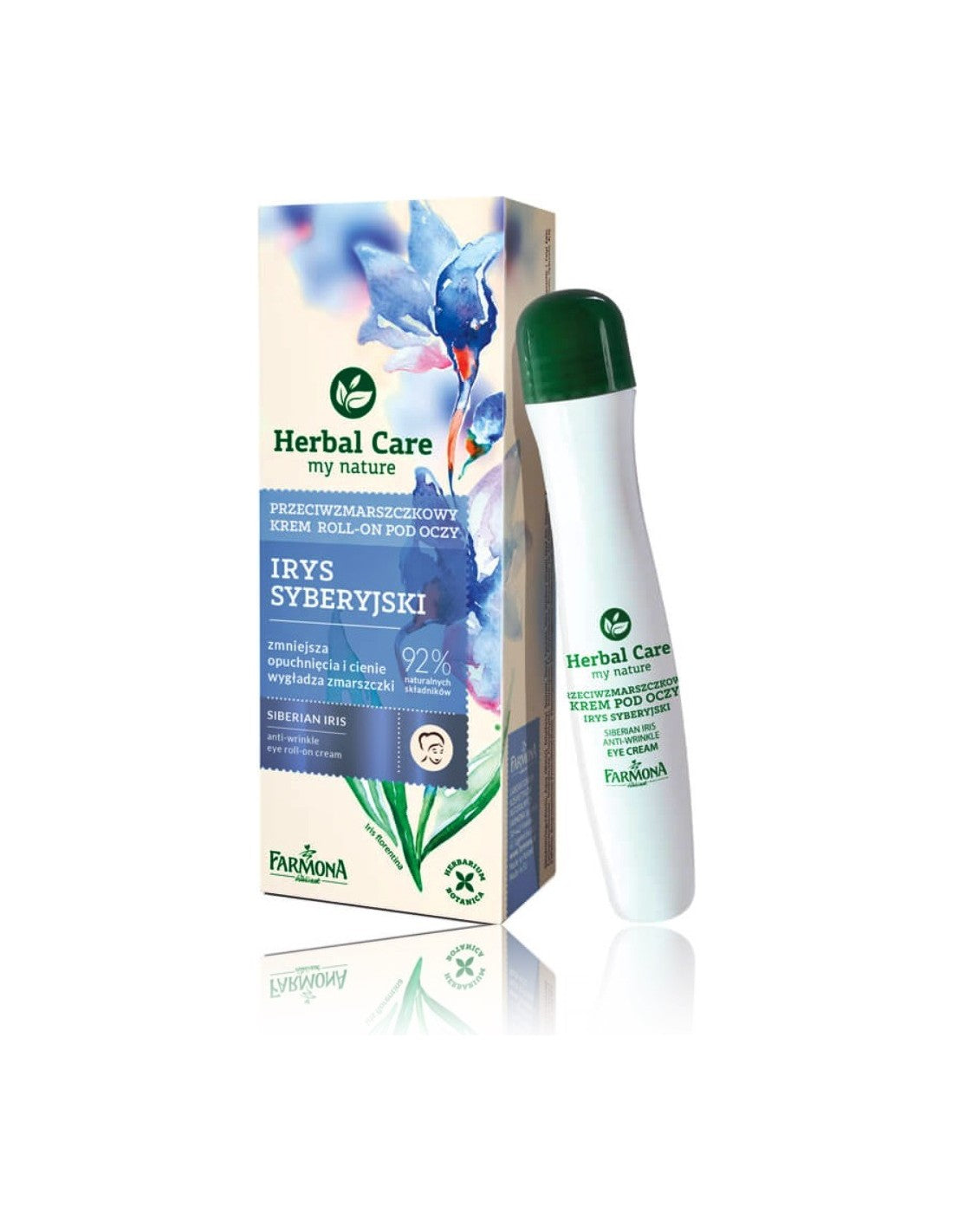 Paakių kremas nuo raukšlių Herbal Care Irys Syberyjski Eye Roll-On Cream, 15 ml