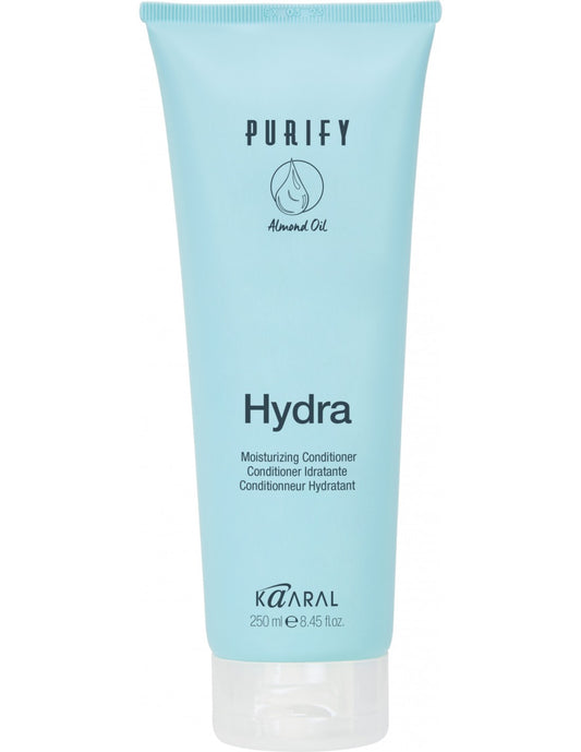 PURIFY HYDRA Drėkinamasis kondicionierius sausiems plaukams su migdolų, alyvuogių, ryžių ir ramunėlių ekstraktais, 250 ml
