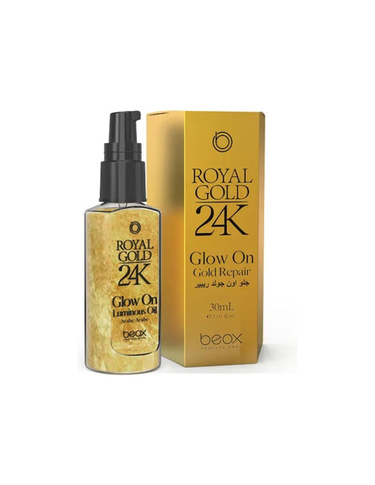 ROYAL GOLD 24K Glow On - Gold Repair - Atstatomasis aliejus plaukams su kosmetiniu auksu, 30 ml